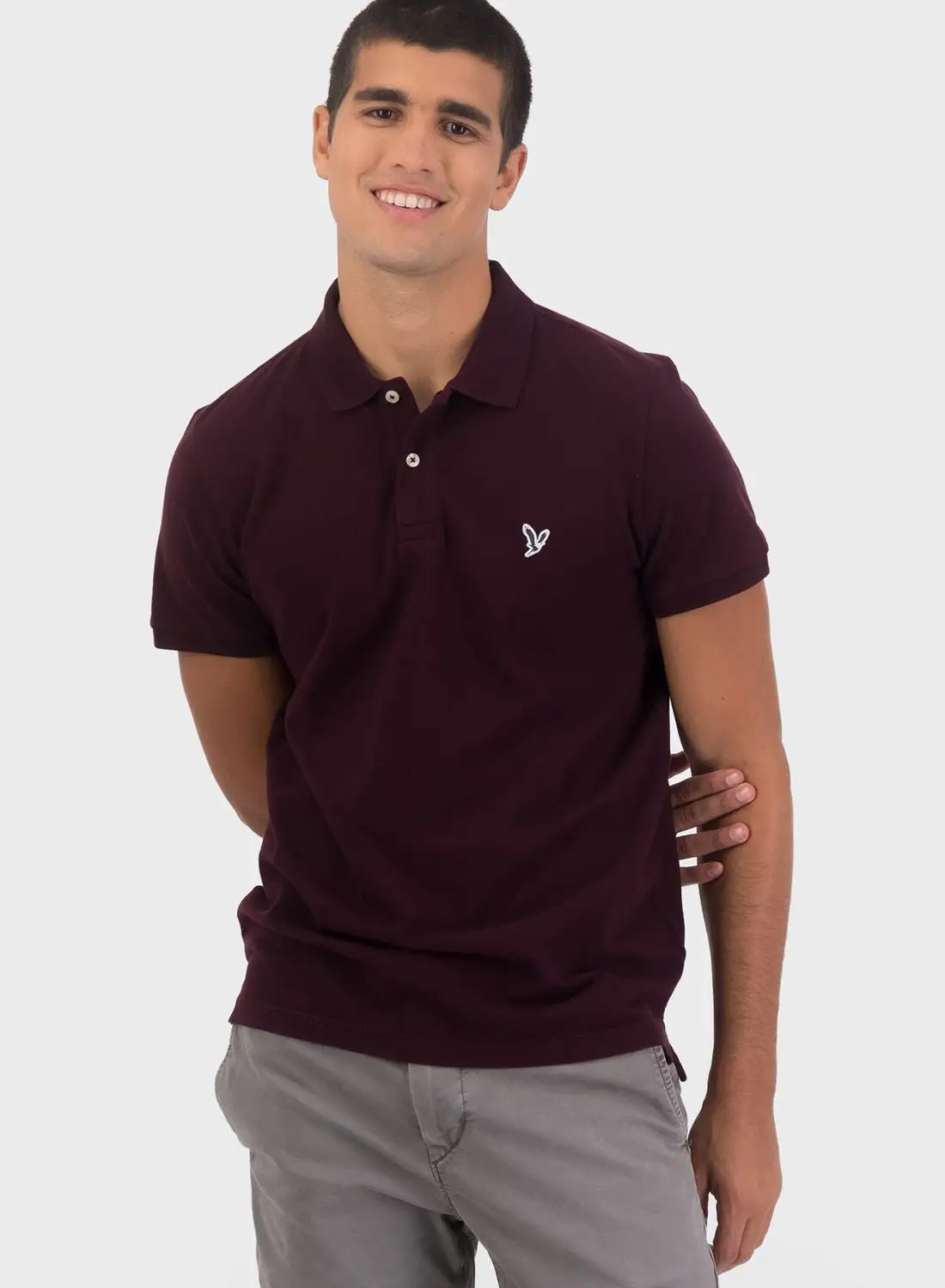 American Eagle Logo Slim Fit Polo