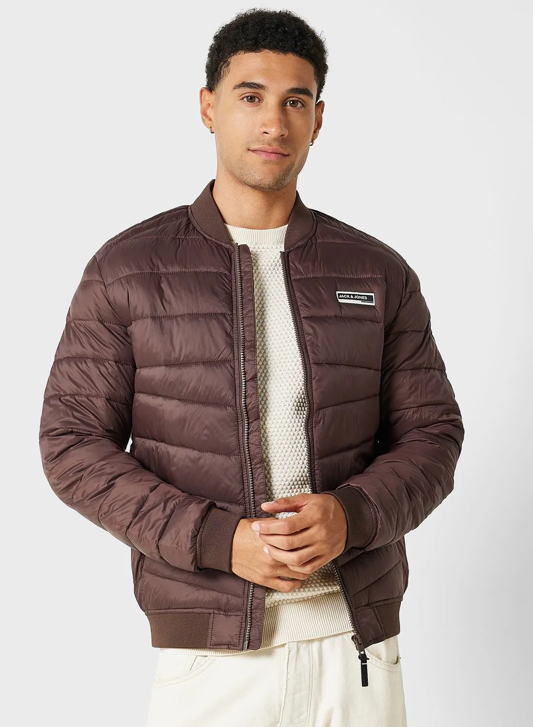 JACK & JONES Zip Through Bomber Jacket