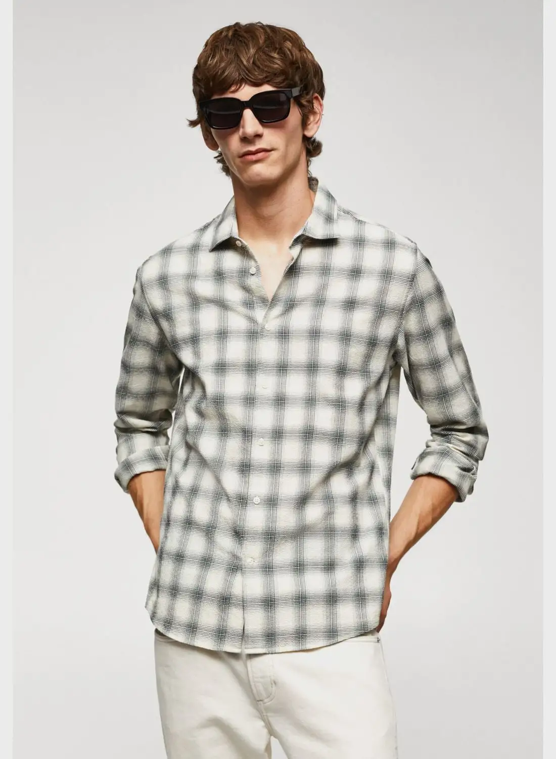 Mango Man Checked Regular Fit Shirt