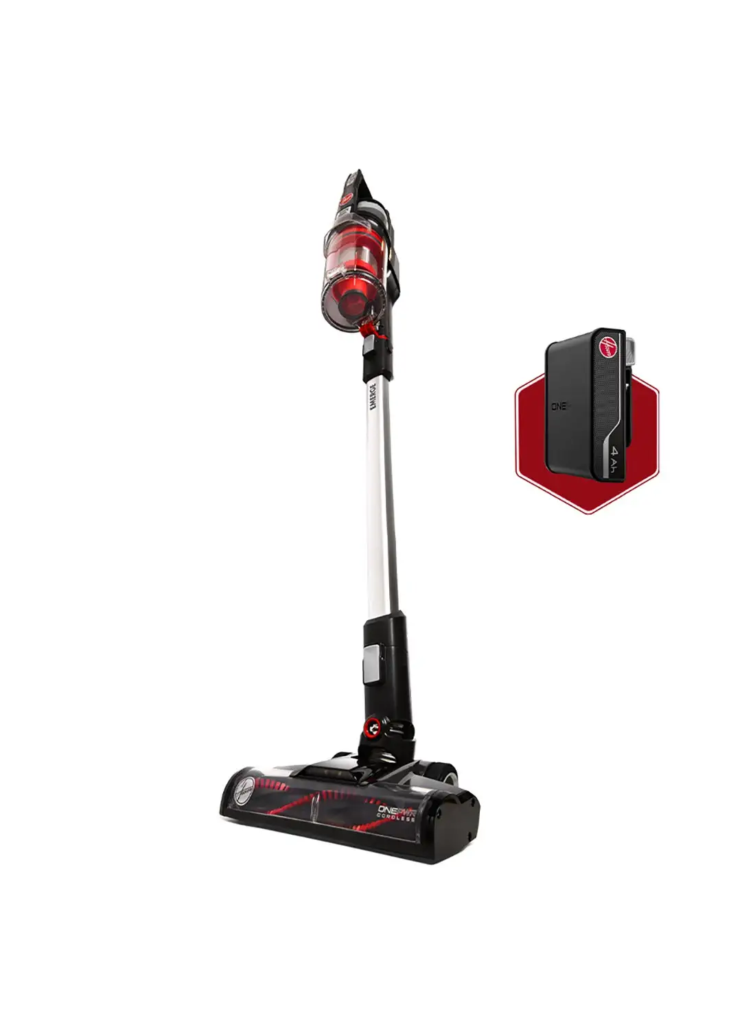 مكنسة كهربائية HOOVER ONEPWR Emerge اللاسلكية، خفيفة الوزن ومتعددة الاستخدامات، بطارية تدوم طويلاً، بدون سلك، وضع التعزيز، وقت تشغيل يصل إلى 40 دقيقة، مثالية لكل أرضية - 0.6 لتر 265 وات CLSV-VPME فضي