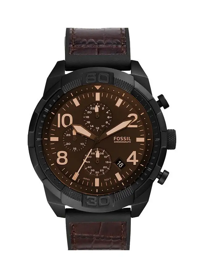 FOSSIL Men's FS5713 Chronograph Quartz Watch - 50 mm - Brown/Black