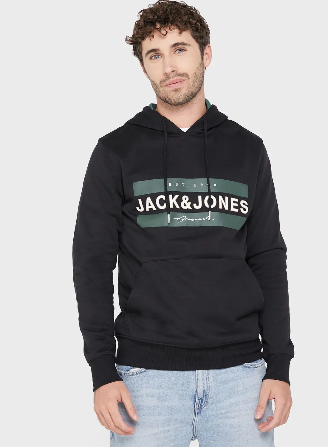 JACK & JONES Logo Printed Hoodie