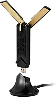 ASUS WiFi 6 AX1800 USB WiFi Adapter (USB-AX56) - Dual Band WiFi 6 Client, 2x2 Support, Gaming and Streaming, Plug-and-Play, WPA3 Network Security, MU-MIMO, Beamforming - Black