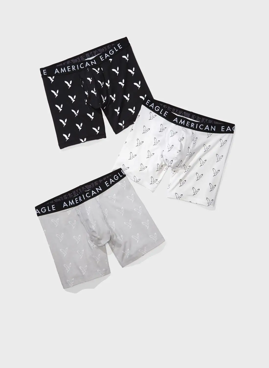 American Eagle 3 Pack Logo Band Trunks