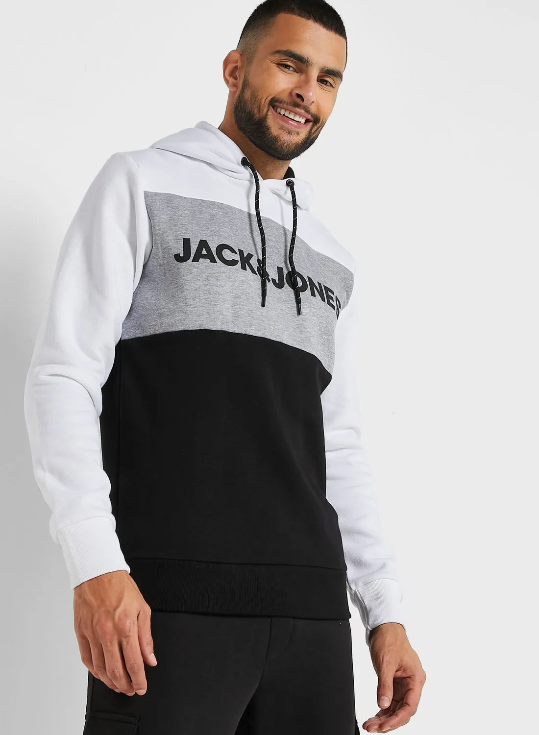 JACK & JONES Color Block Regular Fit Hoodie