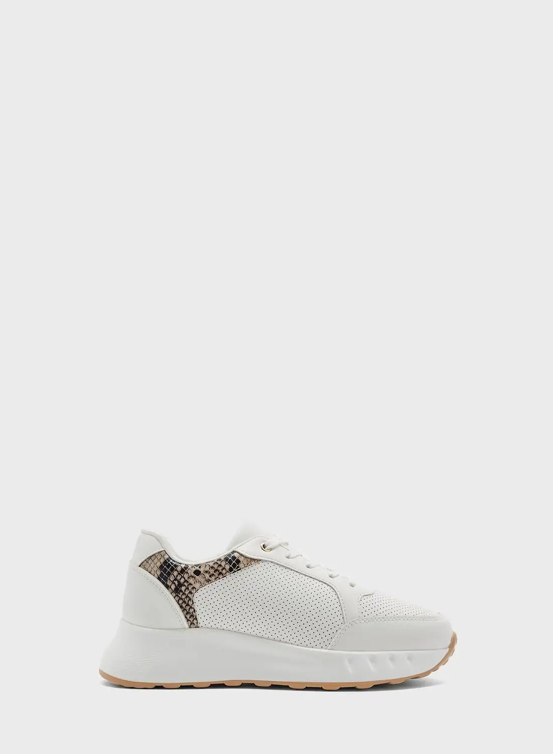 Ginger Faux Snake Detail Sneaker