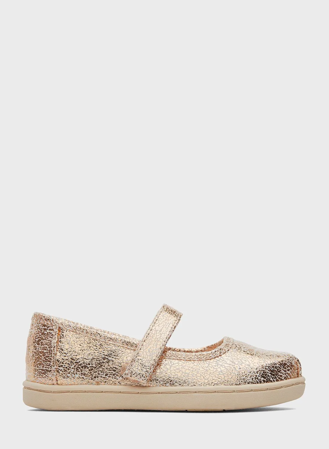 TOMS Kids Mary Jane Velcro Ballerinas