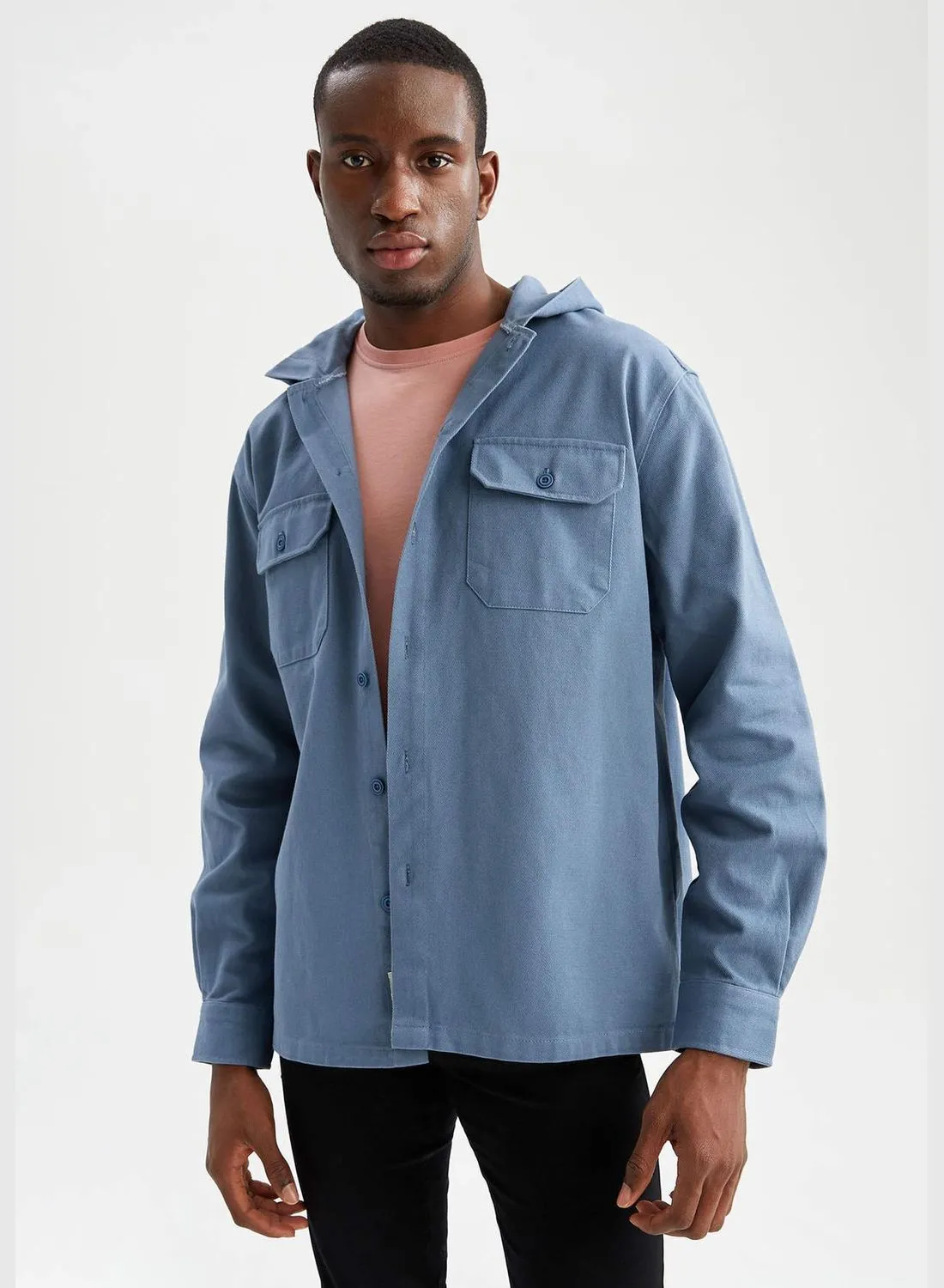 DeFacto Relax Fit Long Sleeve Gabardine Shirt