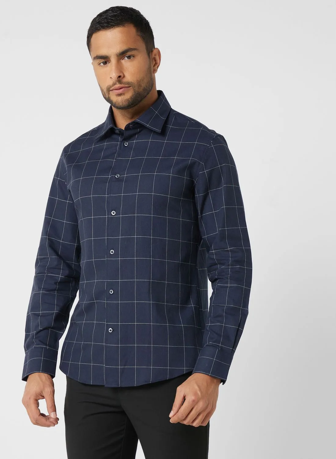 Mango Man Checked Regular Fit Shirt