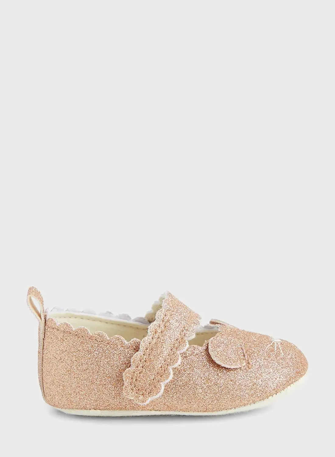 mothercare Infant Slip On Glitter Ballerinas