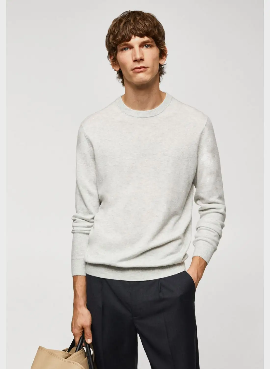 Mango Man Essential Crew Neck Sweatshirt