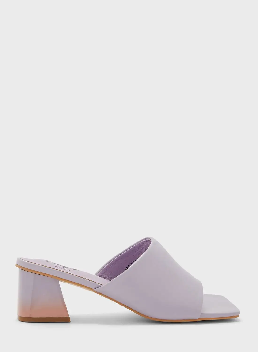 Ginger Ombre Square  Heeled Mule