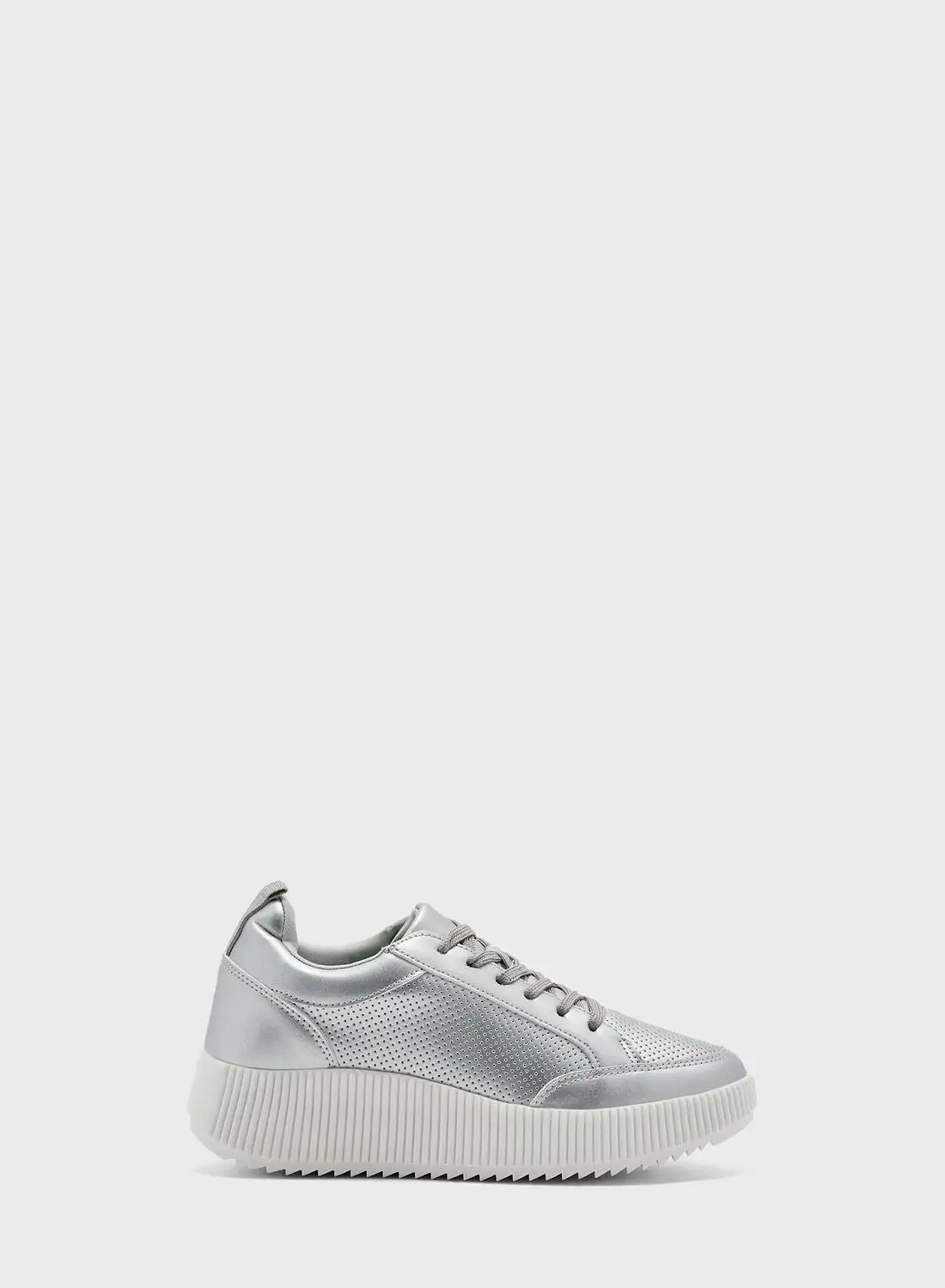 Ginger Textured Metallic Flatform Sneaker