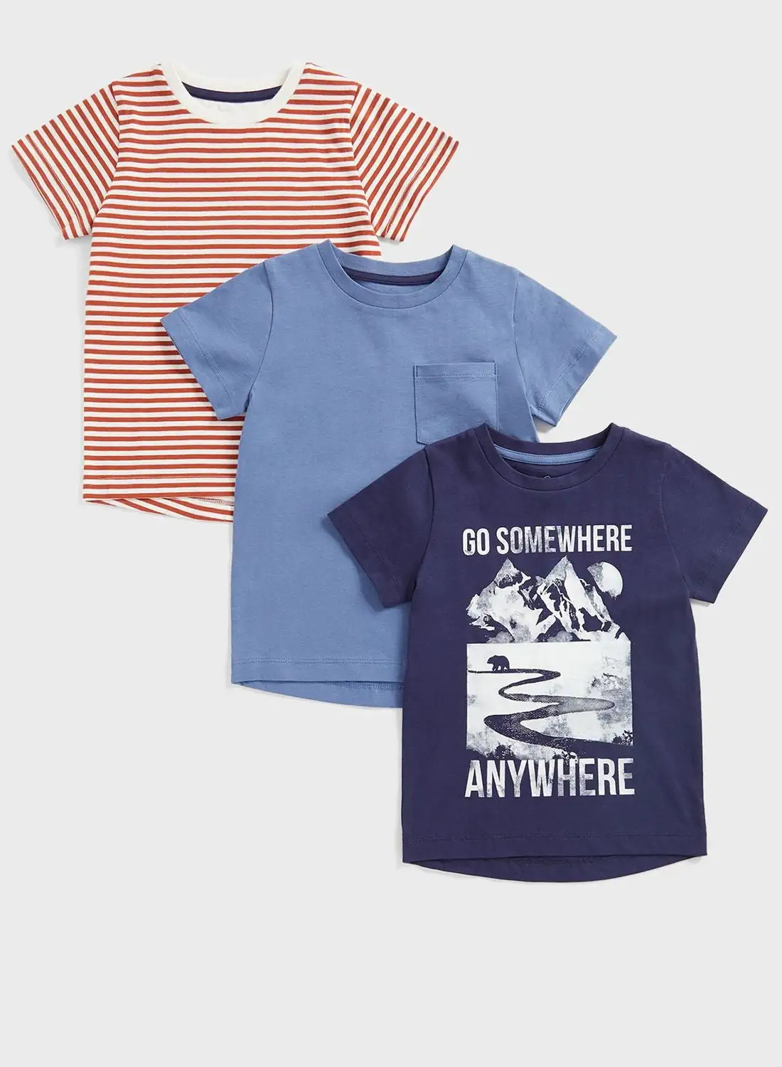 mothercare Kids 3 Pack Assorted T-Shirt