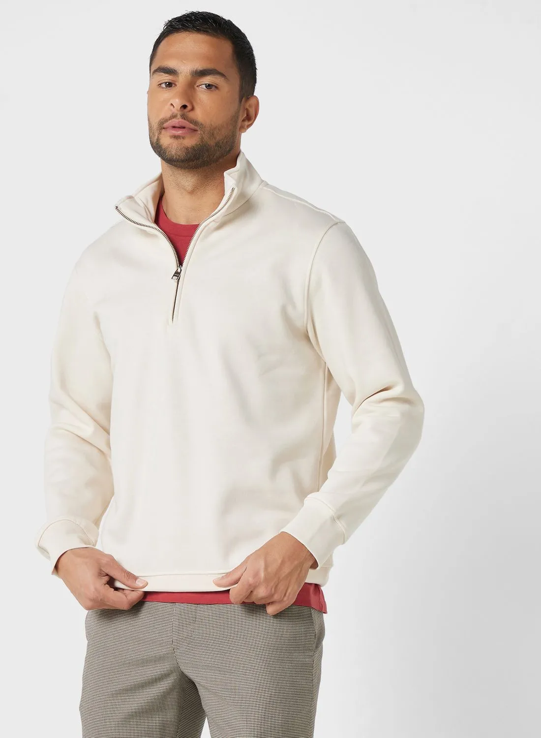 Mango Man Essential Half Zip Sweatshirt