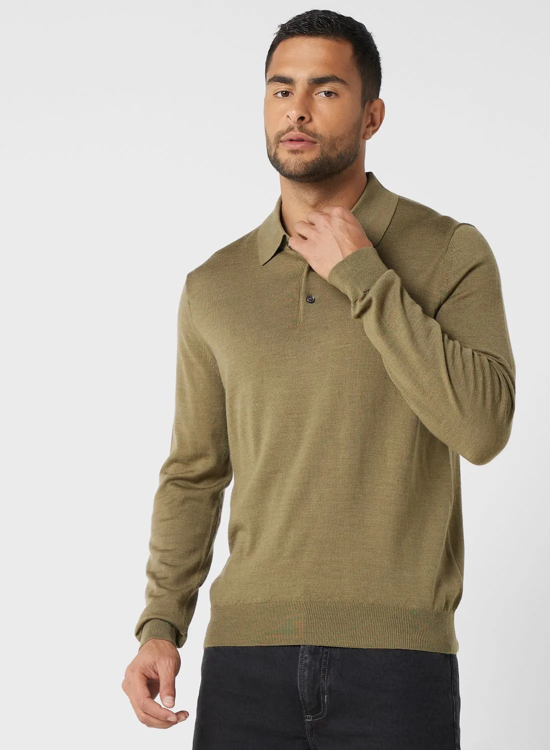 Mango Man Polo Neck Knitted Sweater