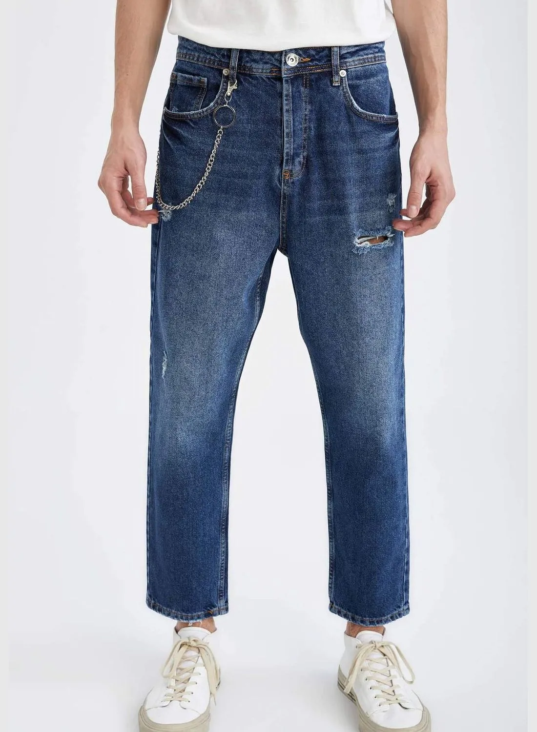 DeFacto Loose Fit Distressed Jean Trousers