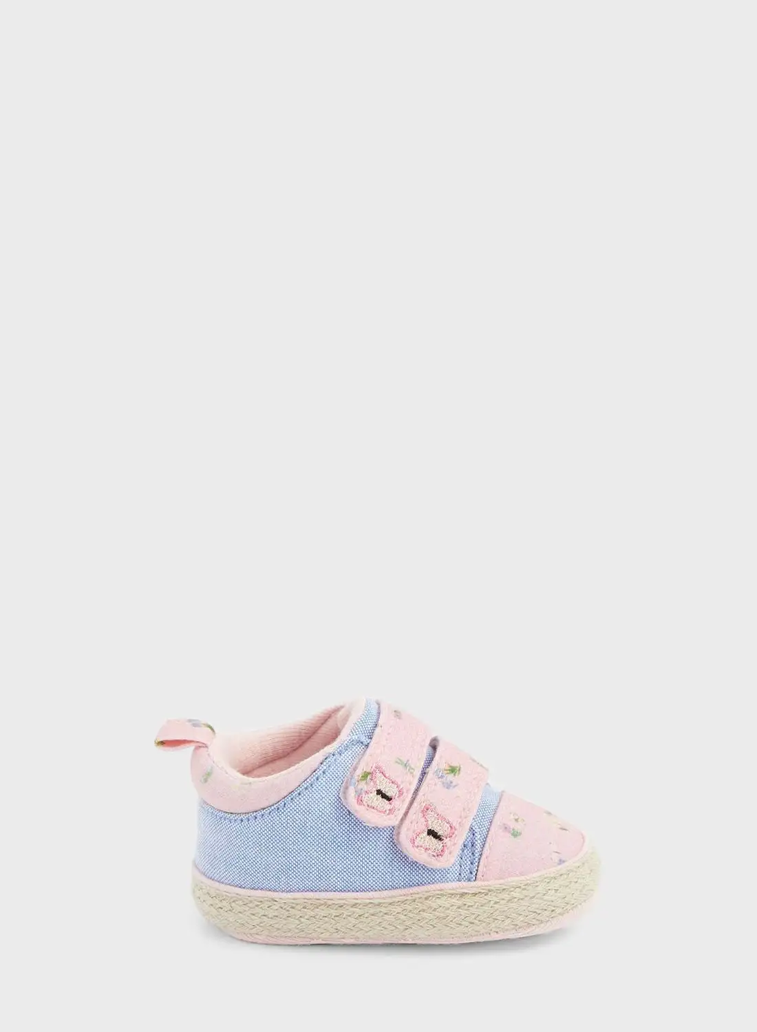 mothercare Infant Velcro Denim Low Top Sneakers