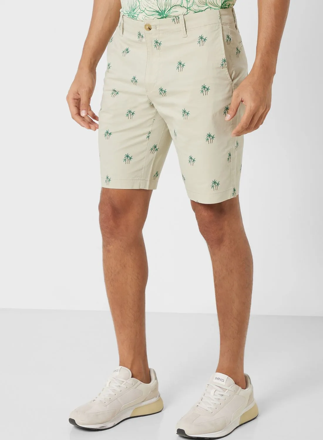 Mango Man Palm Tree Printed Shorts