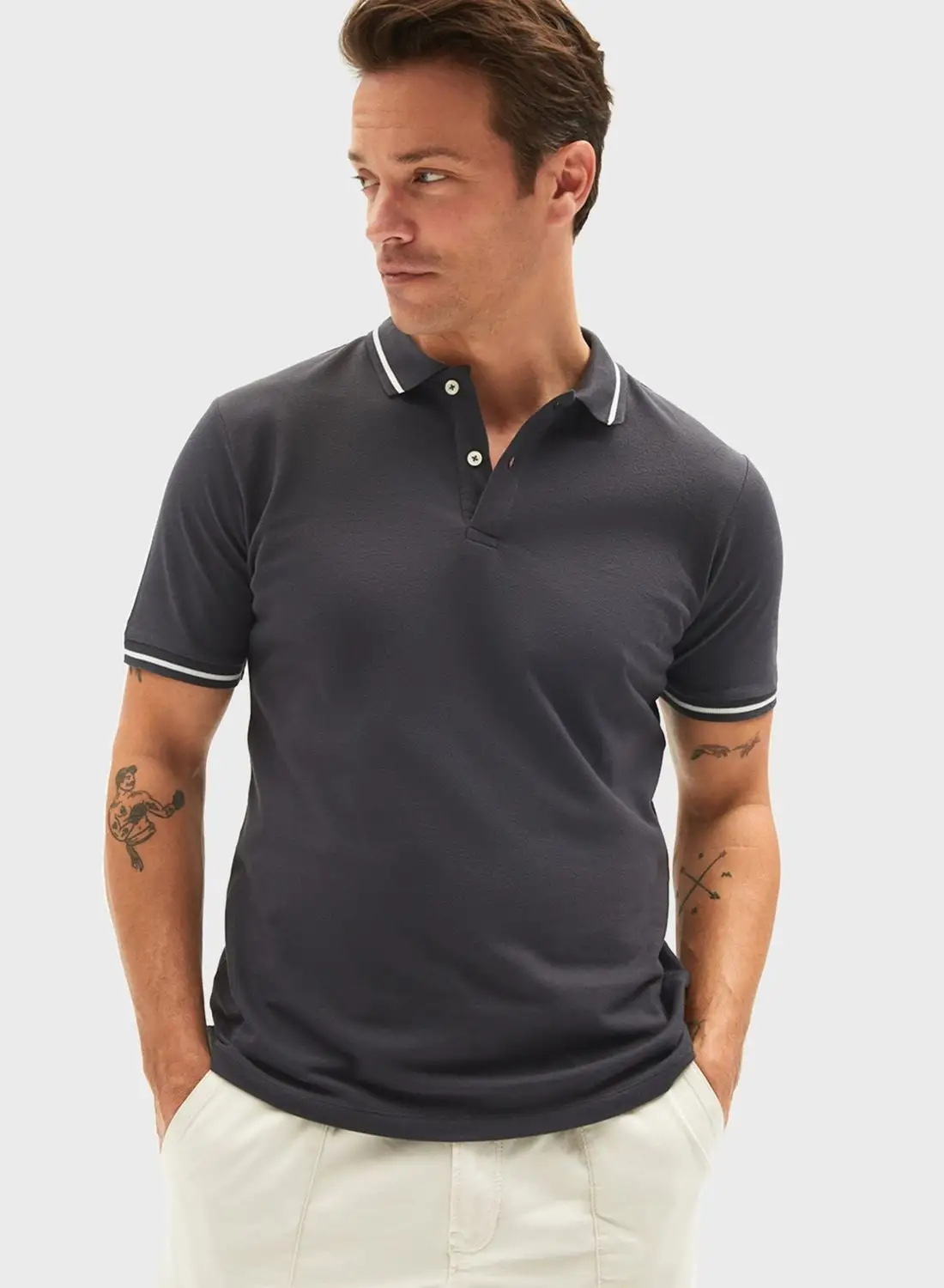 JUNE Essential Tipped Polo