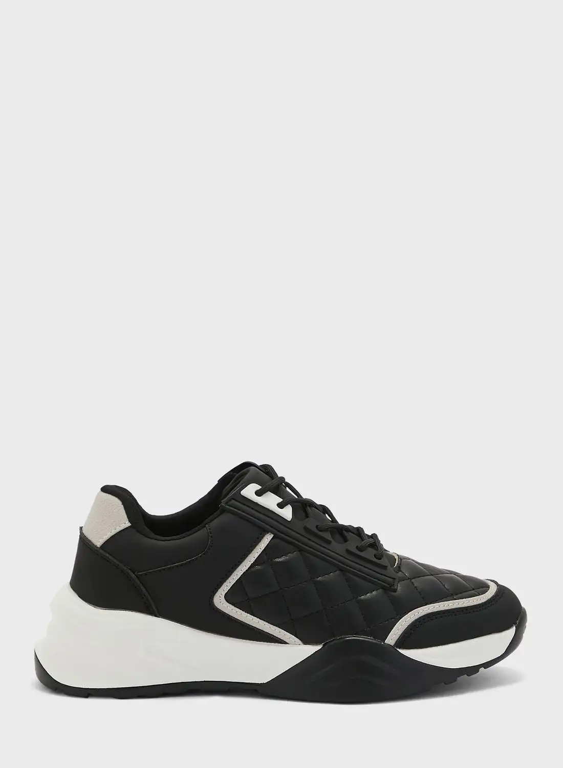 Ginger Quilted Monochrome Trim Sneaker