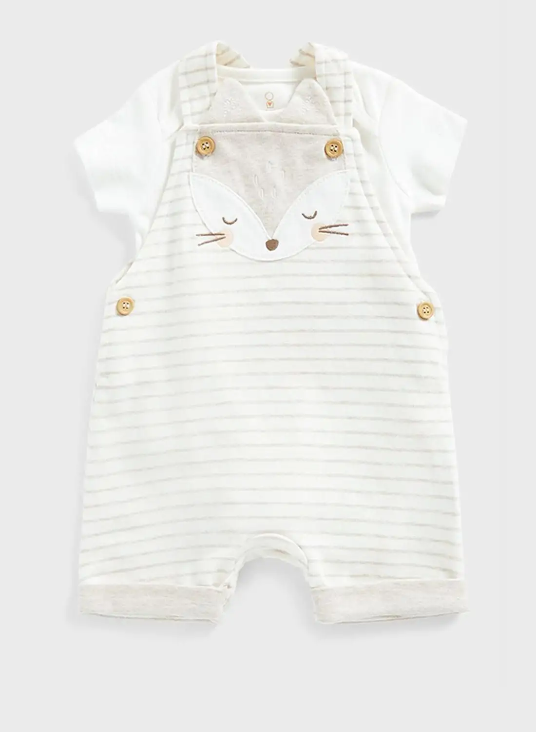 mothercare Infant Stripe Bibshort & Bodysuit