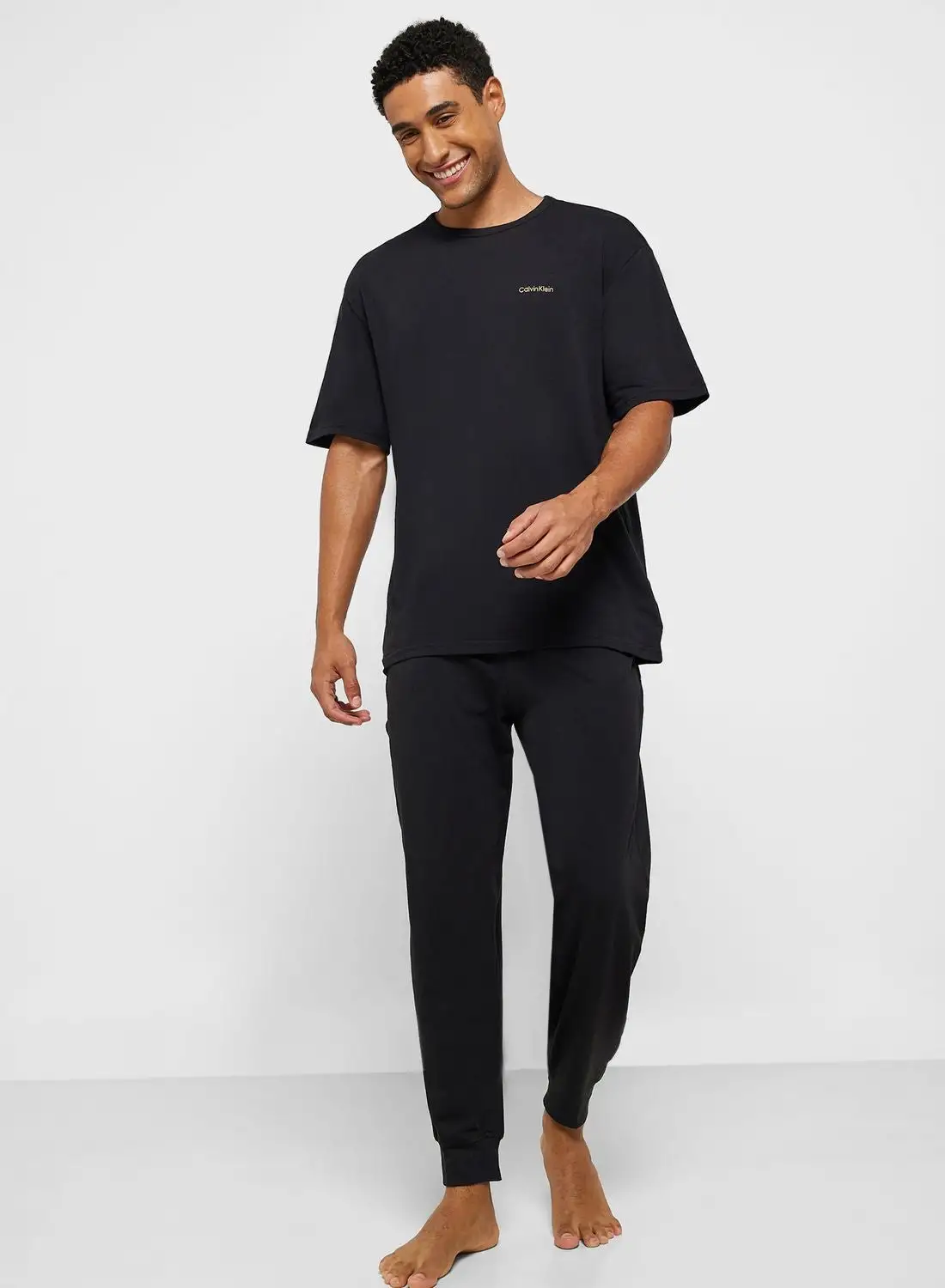 CALVIN KLEIN Logo Crew Neck T-Shirt And Jogger Set