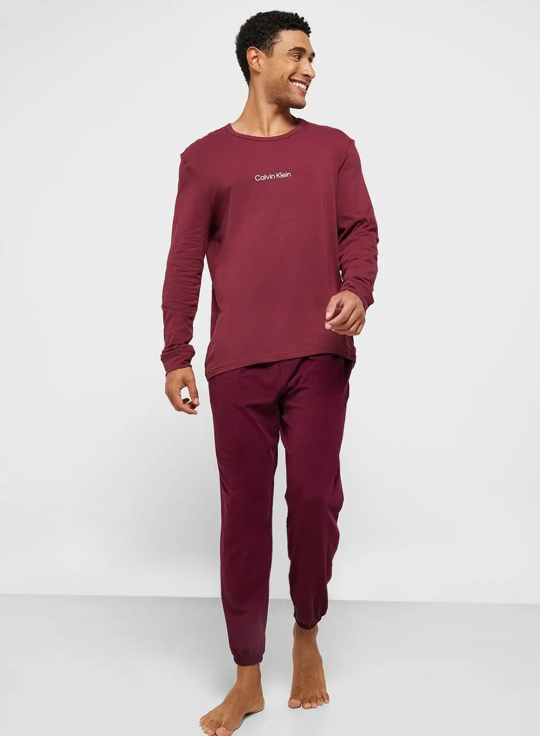 CALVIN KLEIN Logo Crew Neck T-Shirt And Jogger Set