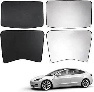 Showay Sun Shades Sunroof with Free UV and Heat Insulation Film For Tesla Model 3, Black