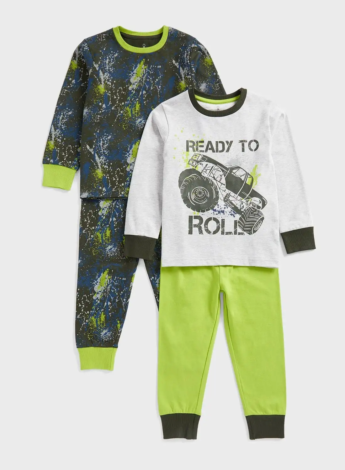 mothercare Kids 2 Pack Printed Sweatshirt & Sweatpants Set