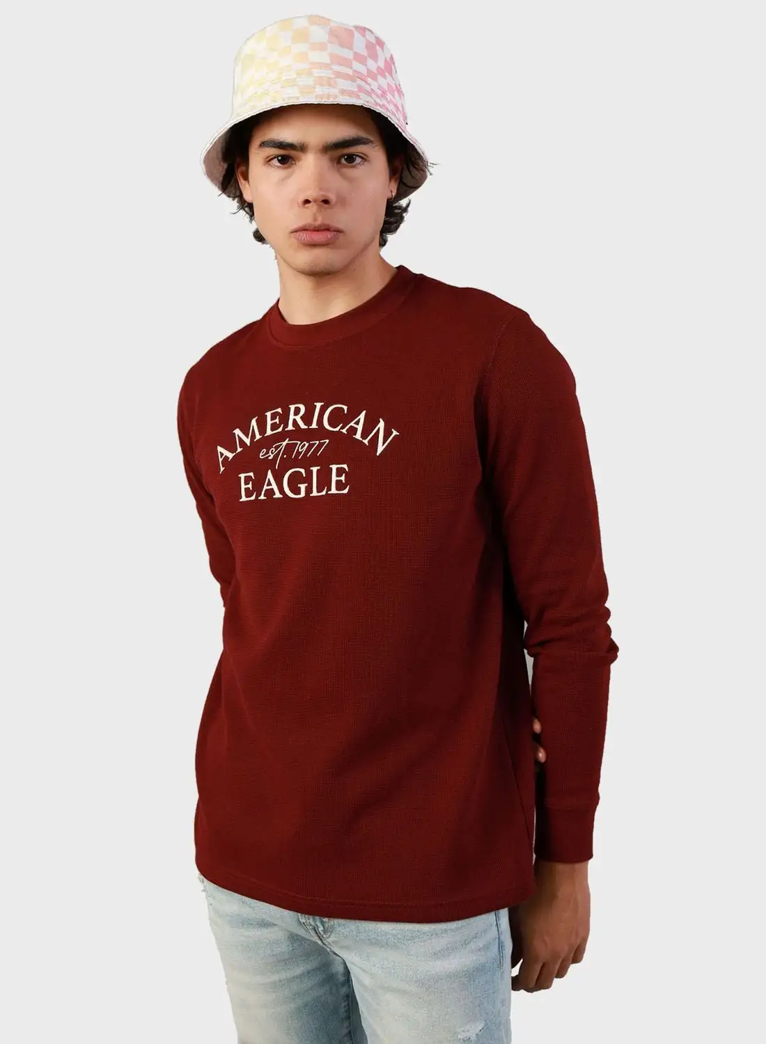 American Eagle Logo Graphic Thermal T-Shirt