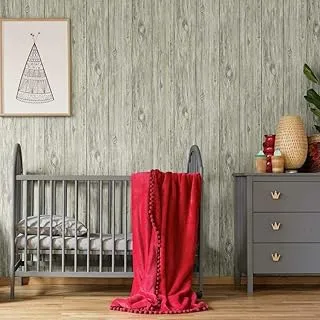 RoomMates Grey Mushroom Wood Peel & Stick Wallpaper