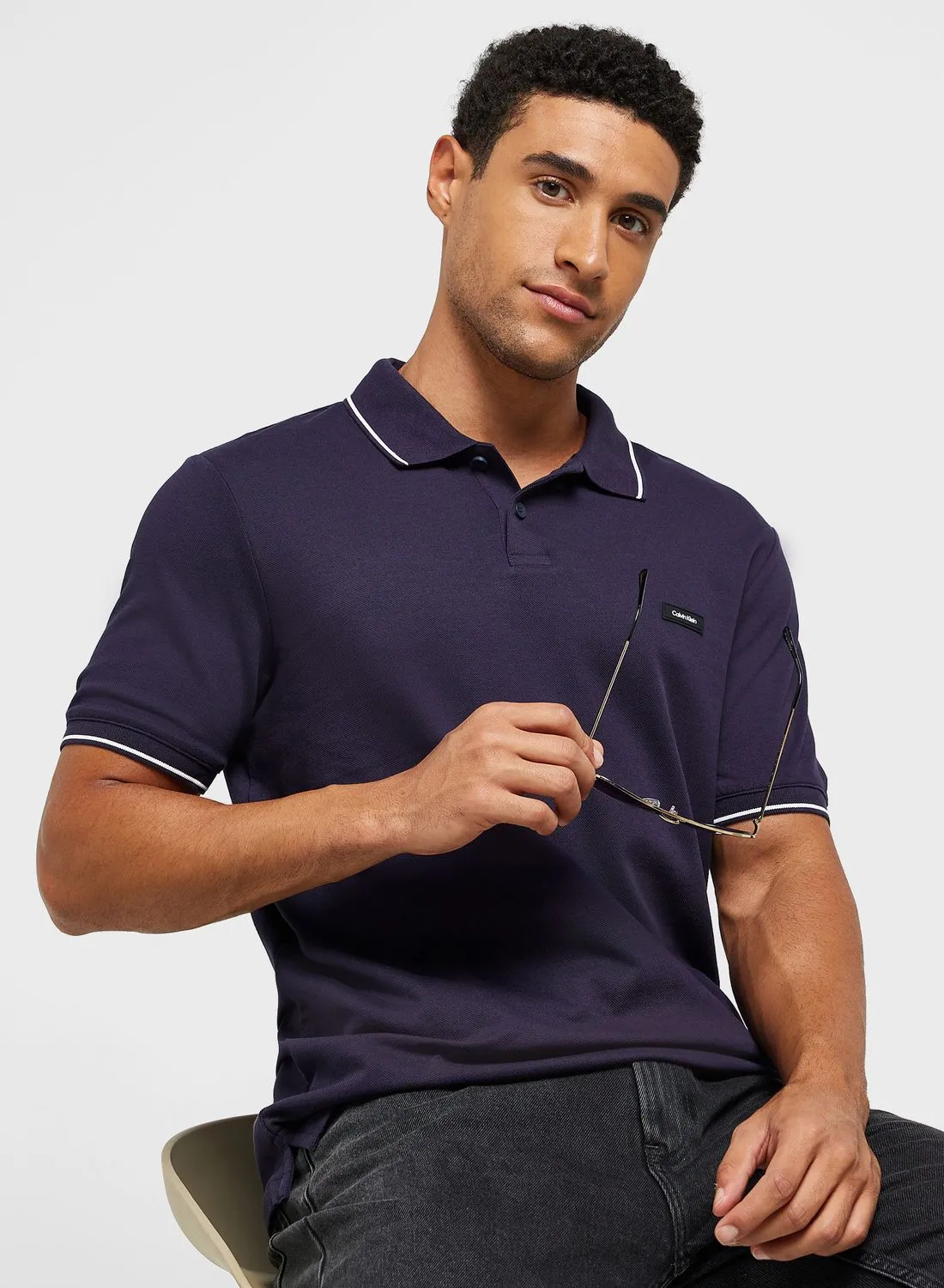 CALVIN KLEIN Logo Pique Polo