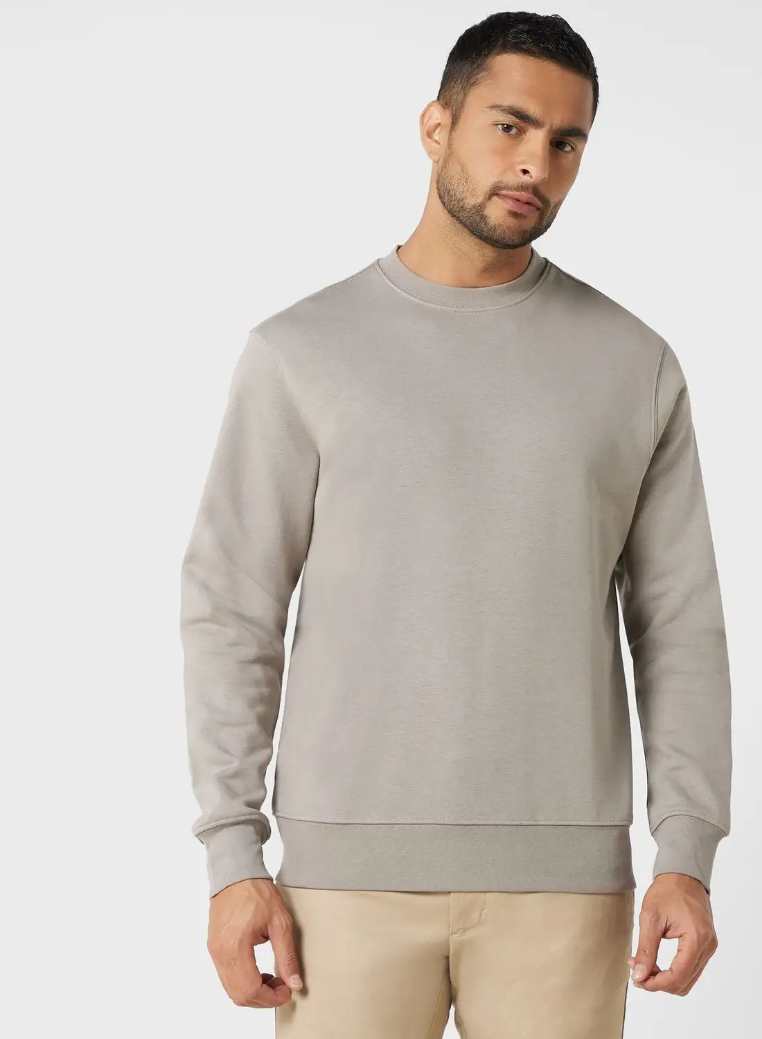 Mango Man Essential Crew Neck Sweatshirt