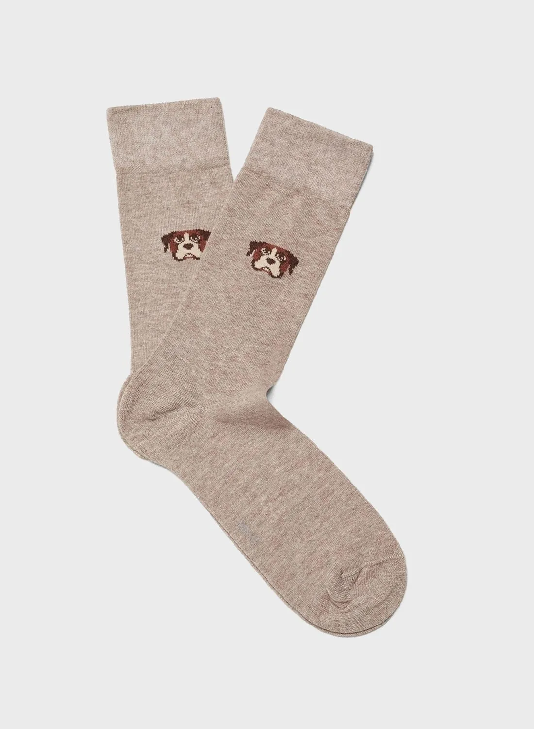 Mango Man Dog Embroidered Crew Socks