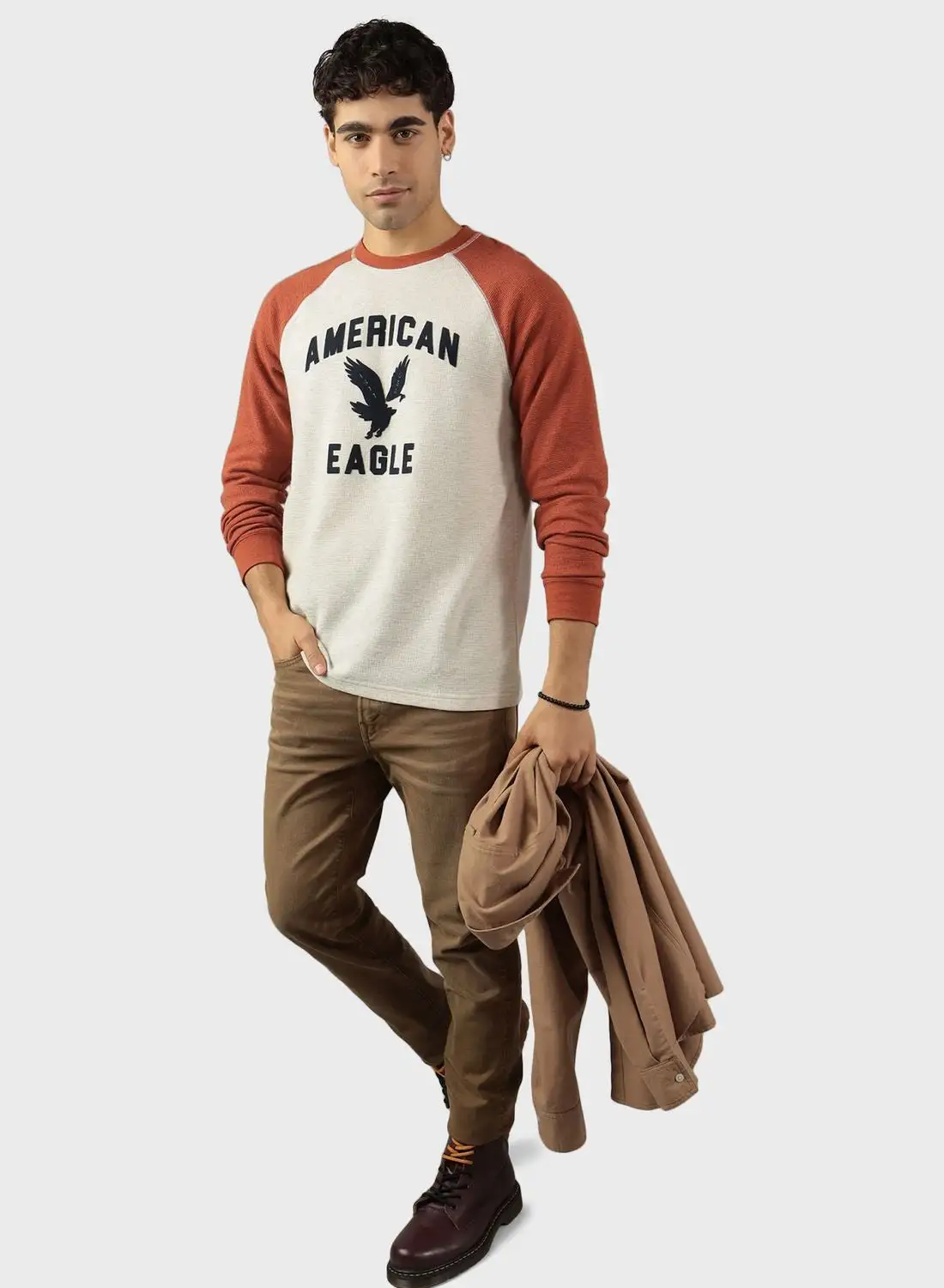 American Eagle Graphic Print Thermal T-Shirt