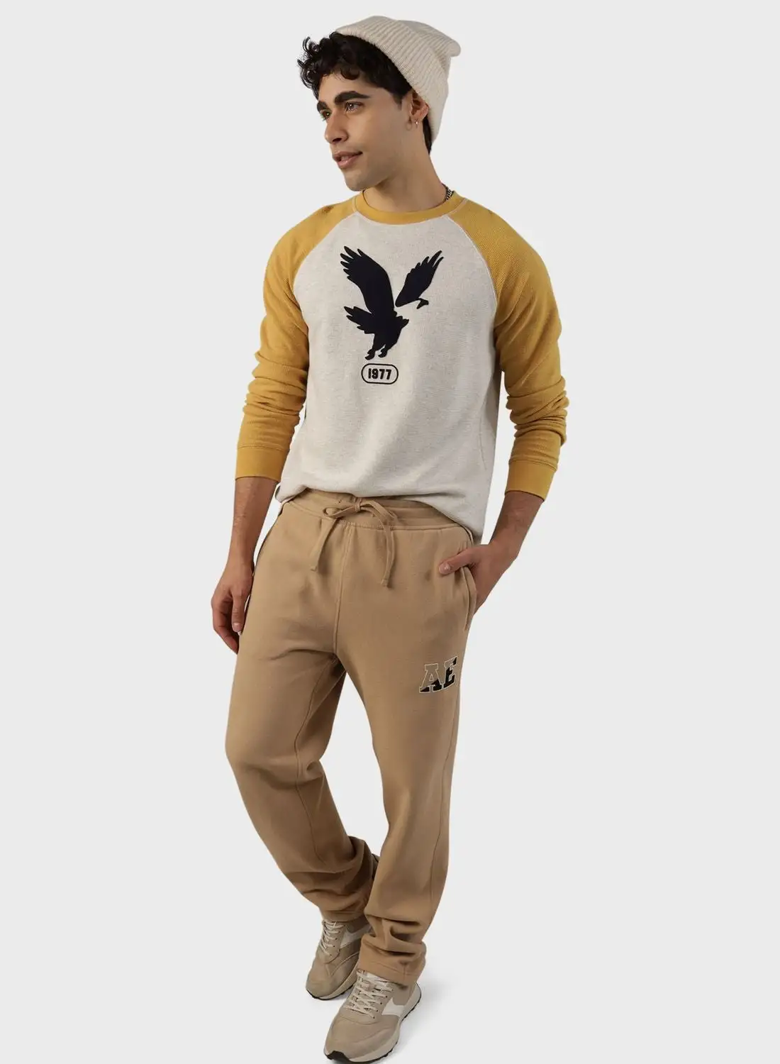 American Eagle Graphic Print Thermal T-Shirt