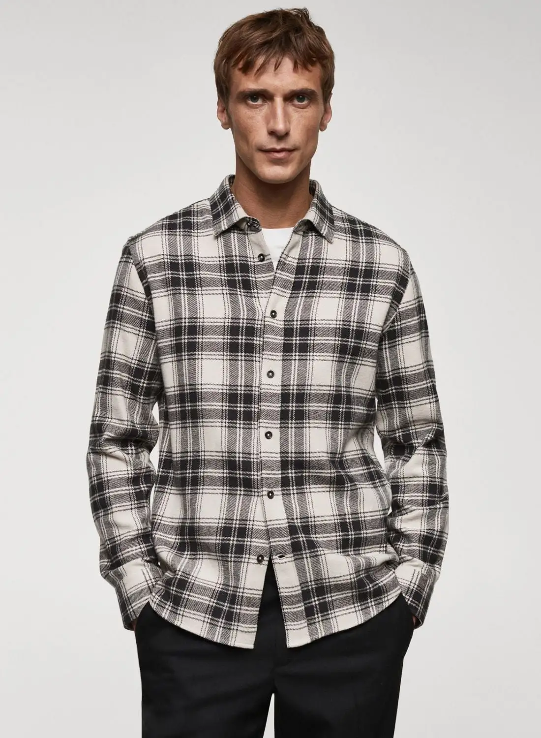 Mango Man Checked Regular Fit Shirt