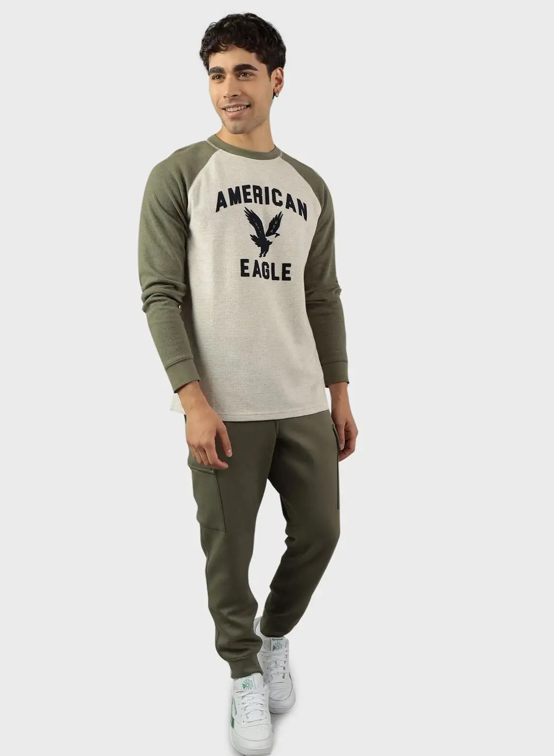 American Eagle Graphic Print Thermal T-Shirt