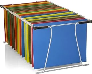 Officemate Universal Hanging File Frame, Letter and Legal Size, Rails 24 to 27, Steel, 1 Set (91966), Assorted Colors