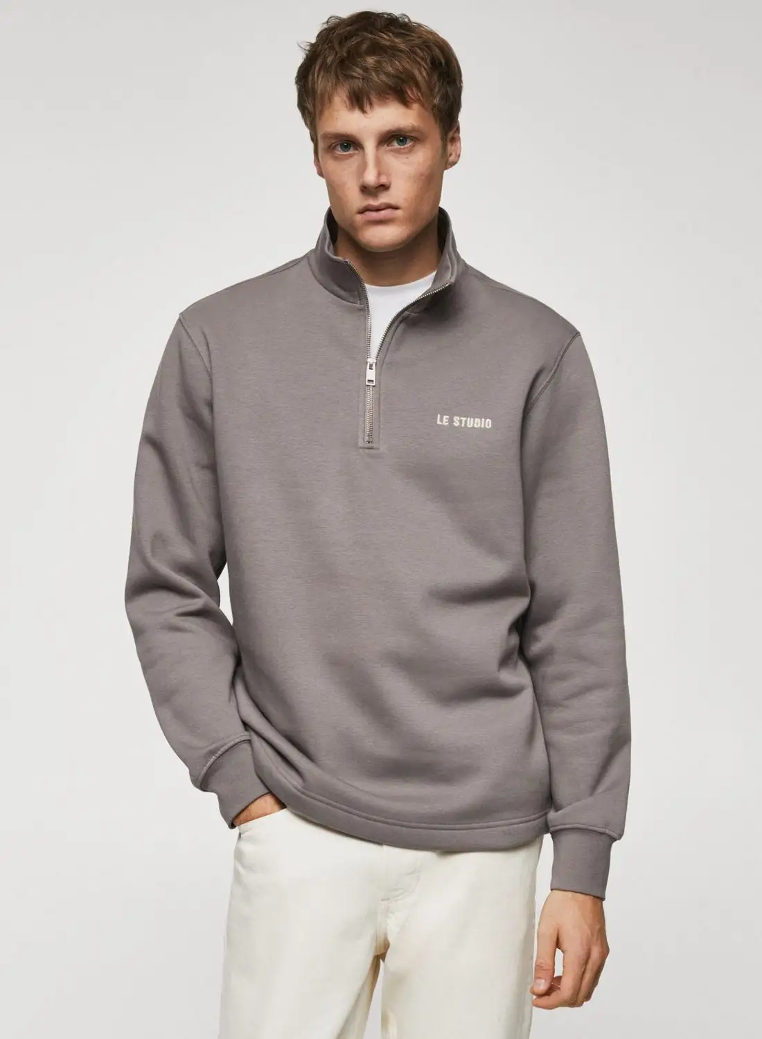 Mango Man Half Zippered Sweatshirt