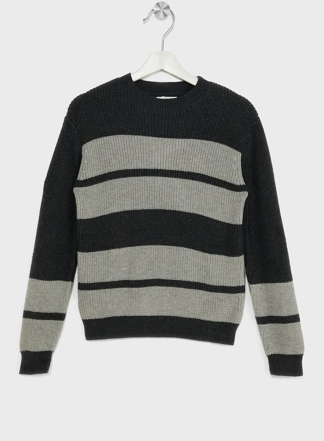 MANGO Kids Striped Knit Sweater