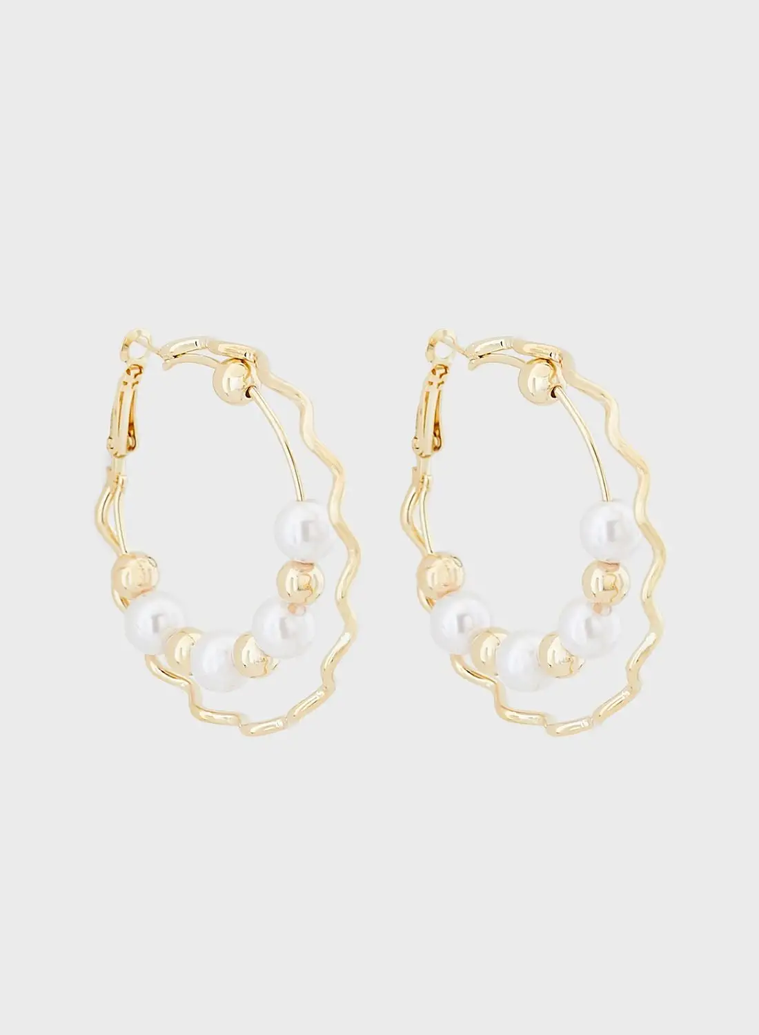 ELLA Pearl Hoop Earrings