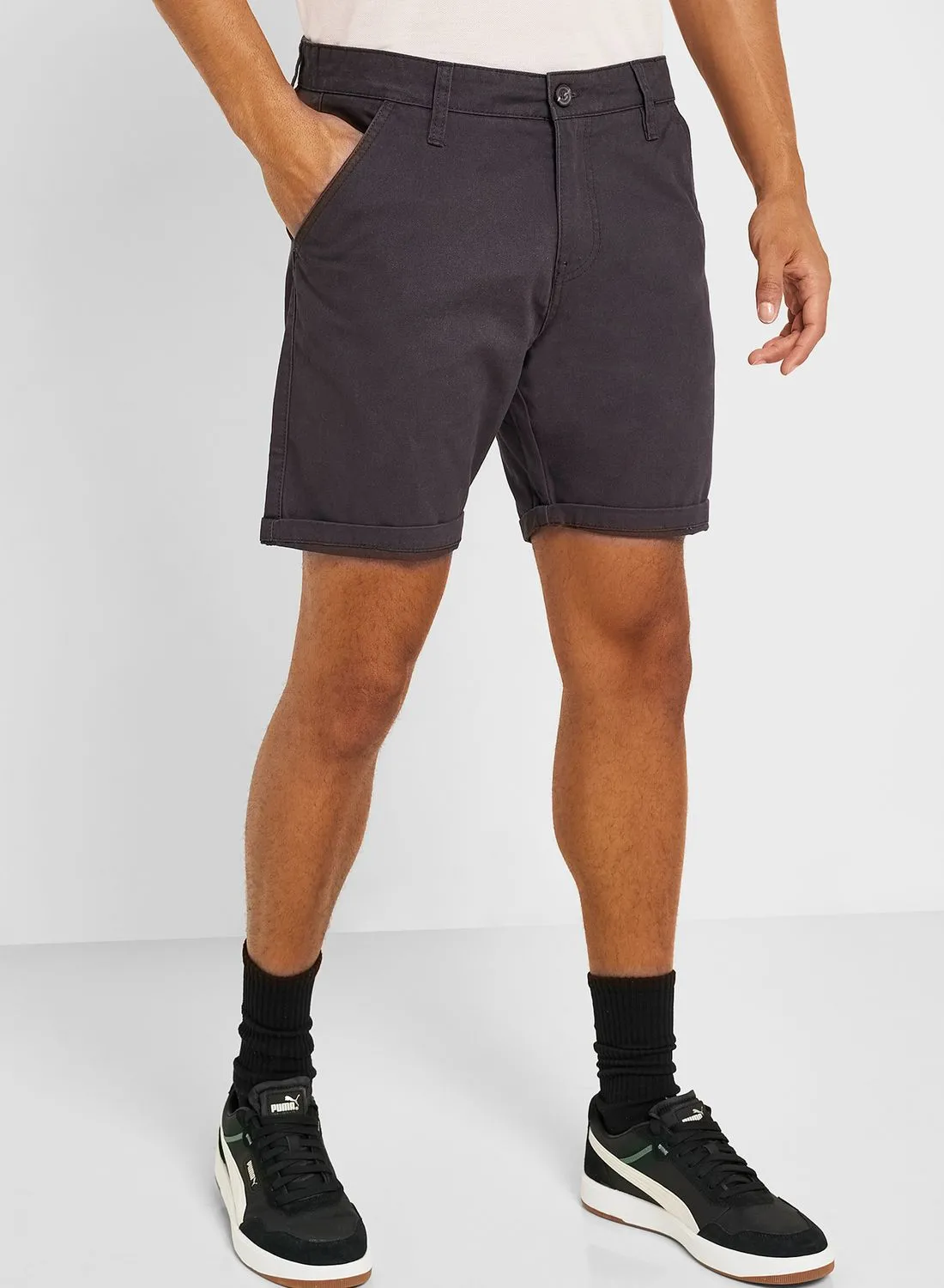 BRAVE SOUL Mens Cotton Twill Chino Short