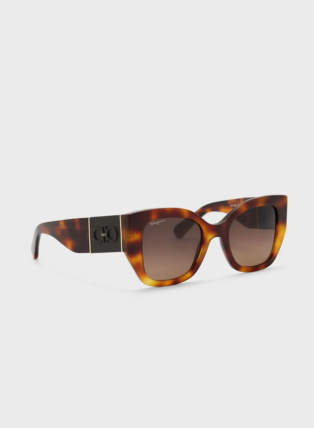 FERRAGAMO Modified Rectangle Shape Sunglasses