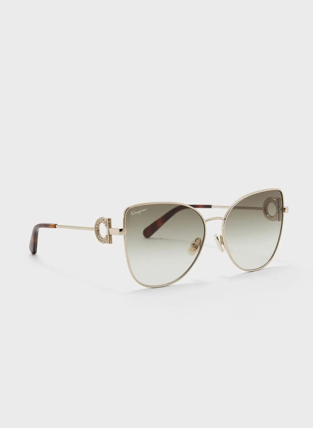 FERRAGAMO Cat Eye Oversized Sunglasses