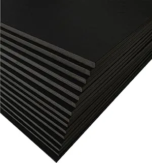 Excelsis Design, Pack of 15, Foam Boards (Acid-Free), 20x30 Inches (Many Sizes Available), 1/8 Inch Thick Mat, Black with Black Core (Foam Core Backing Boards, Double-Sided Sheets)