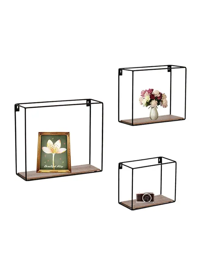 Feelings METAL WIRE WALL SHELVES SQUARE SHAPED SET OF 3PCS SIZE: 30x12x30, 25x12x25, 20x12x20cm