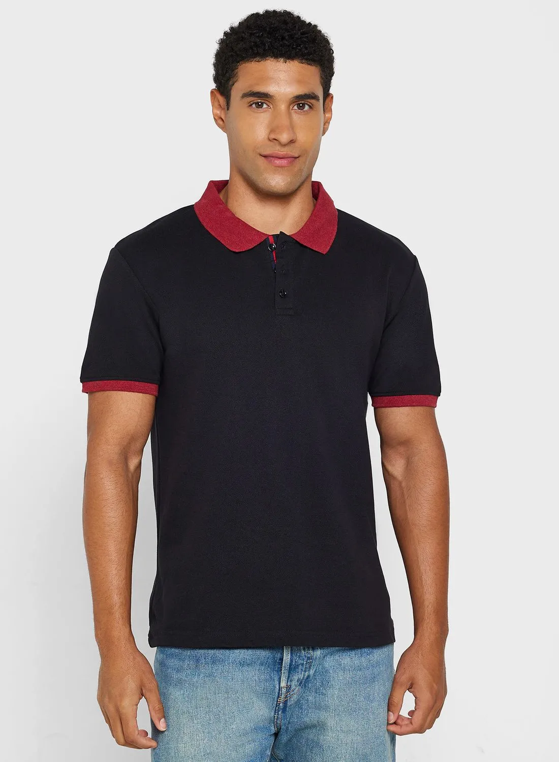 Seventy Five Contrast Detail Polo Shirt