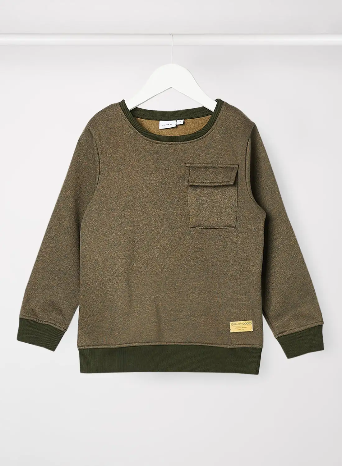 NAME IT Kids / Teen Patch Pocket Sweatshirt أخضر